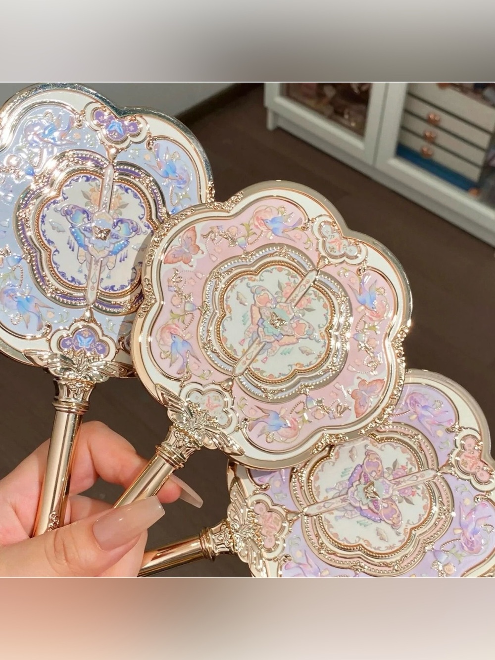 NWT Flower knows butterfly cloud collar collection hand mirror